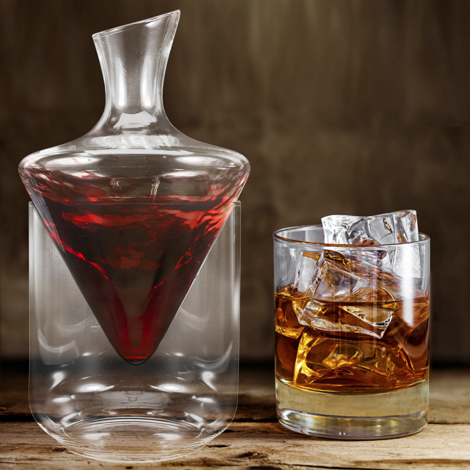 Decanter Aerator Set - 1Pcs Sleek Oblique Glass Wine Decanter