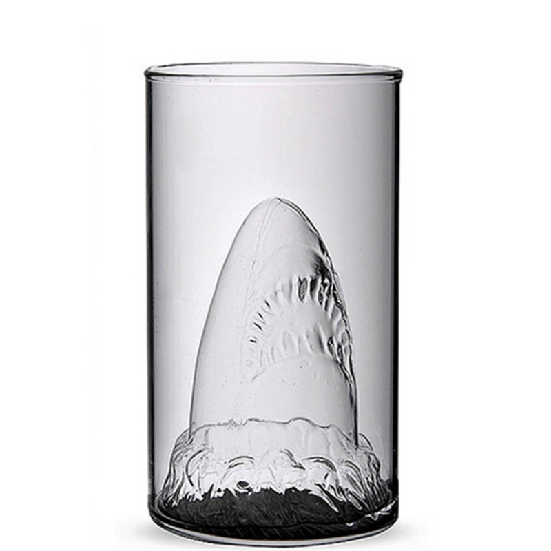 300ml Shark Drinking Double Gl - Whisky Beer And Wine review and price