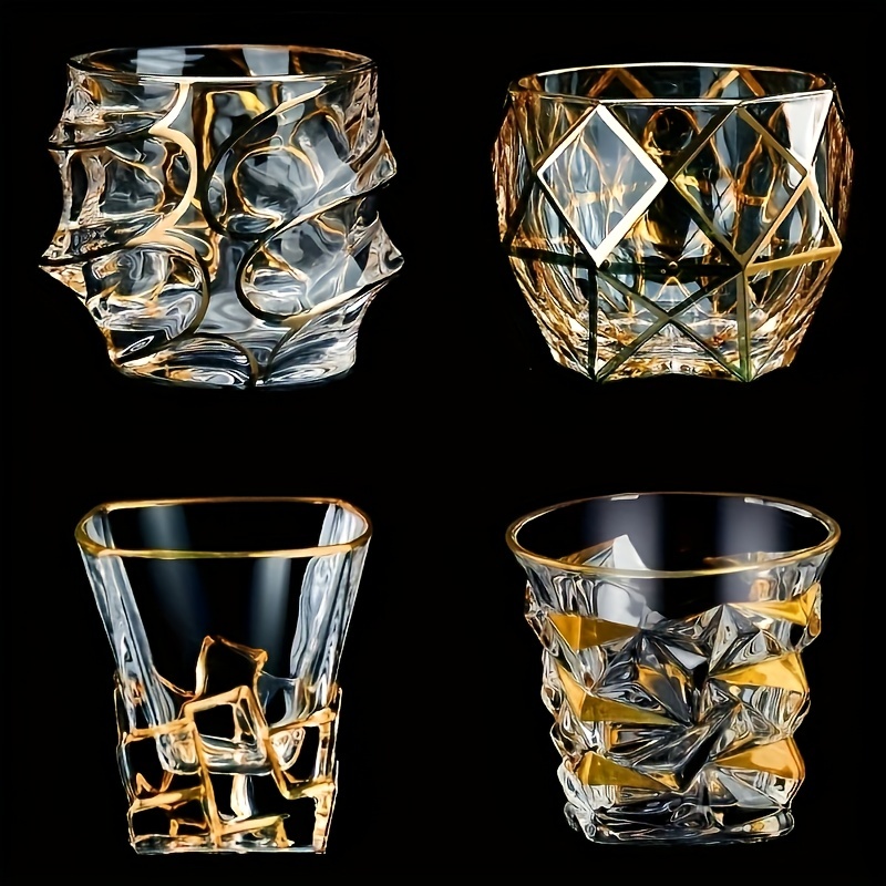 Whiskey Glass Tumbler Golden L - Whisky Beer And Wine review and price