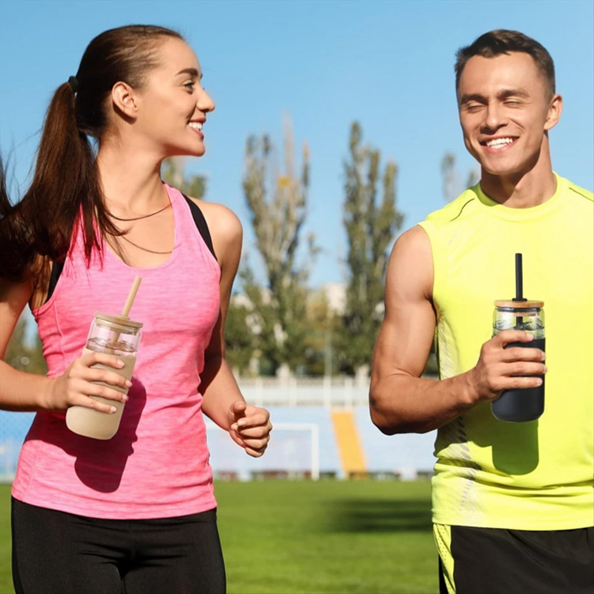 2Colors 20 OZ Glass Cups with  - Beer & Wine Jockey Plaza Shopping review and price