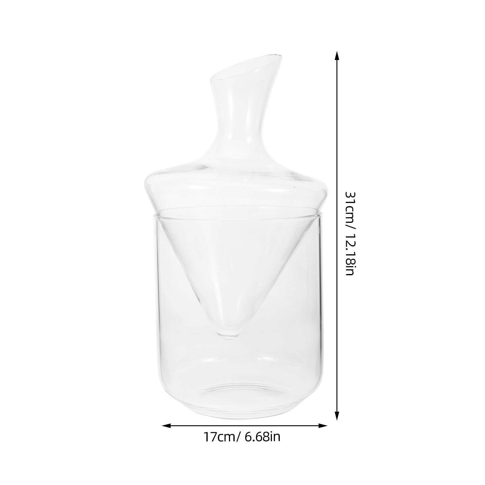 1Pcs Sleek Oblique Glass Wine  - Decanter Aerator Set review and price