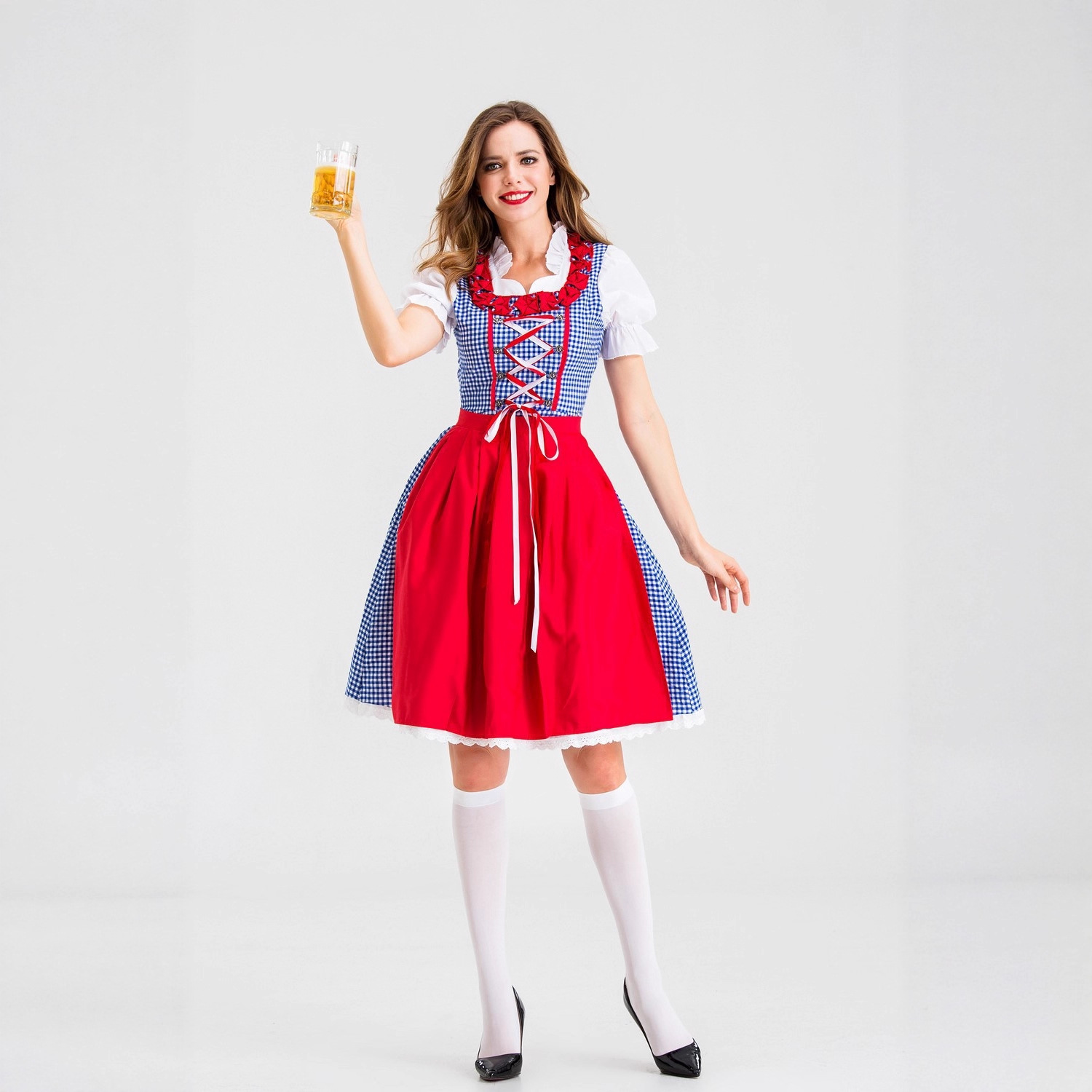Women German Dirndl Dress Plai - Beer & Wine Jockey Plaza Shopping review and price